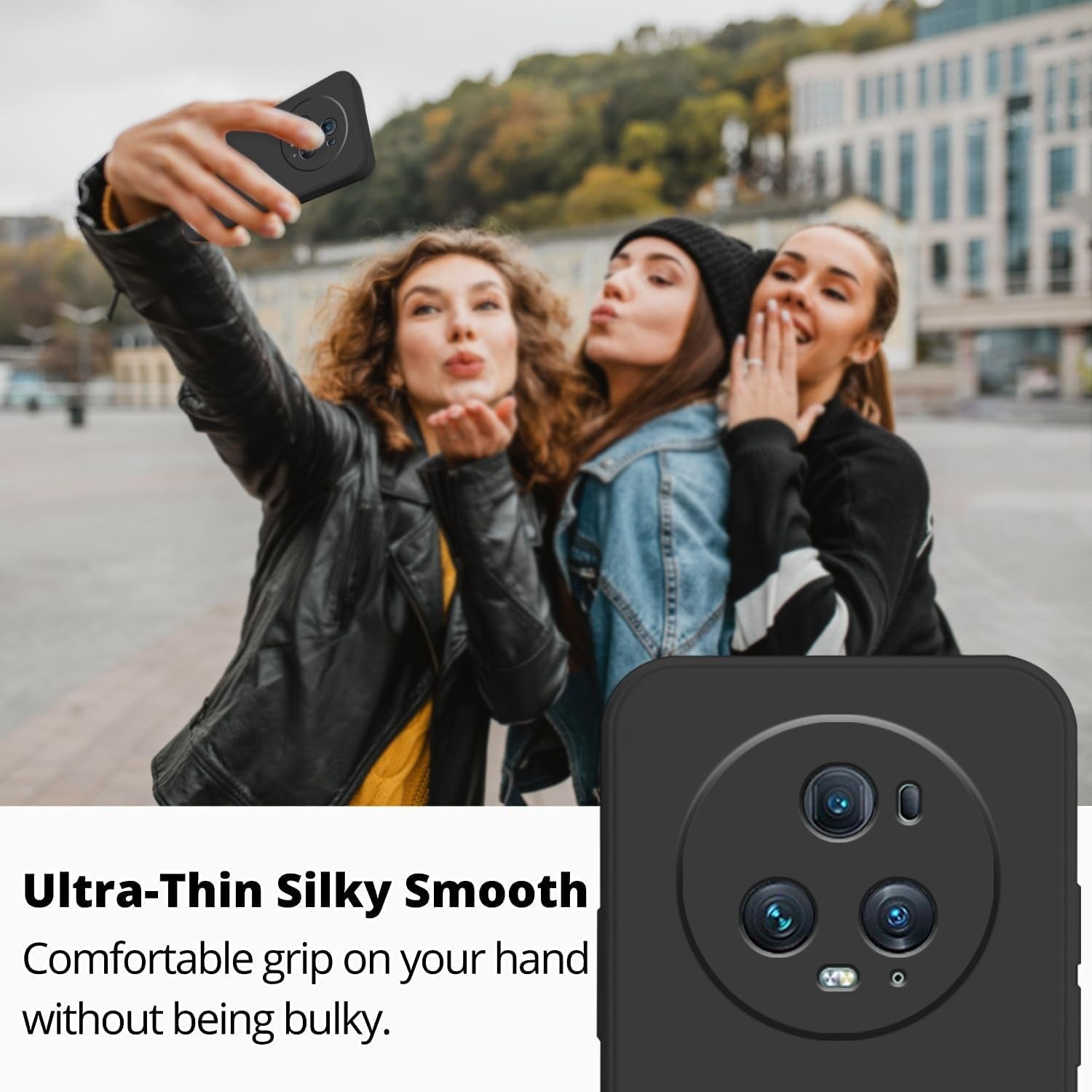 Husa de Protectie, Flippy, pentru Honor Magic 5 Pro, Liquid Silicone, cu Microfibra pe Interior, Protectie Antisoc,