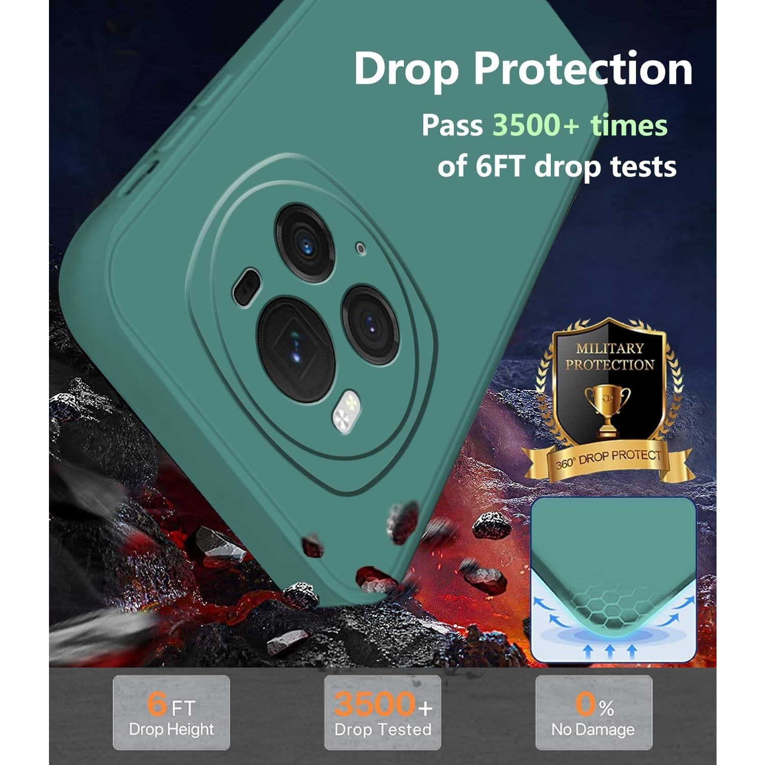 Husa de Protectie, Flippy, pentru Honor Magic 6 Pro, Liquid Silicone, cu Microfibra pe Interior, Protectie Antisoc,
