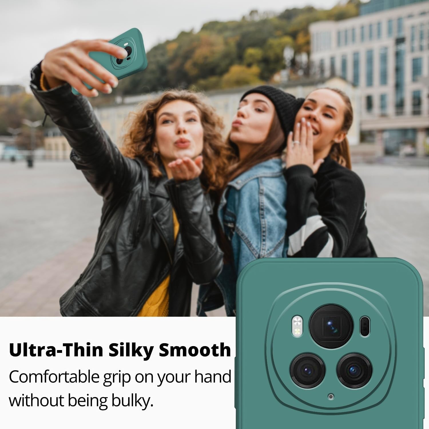 Husa de Protectie, Flippy, pentru Honor Magic 6 Pro, Liquid Silicone, cu Microfibra pe Interior, Protectie Antisoc,
