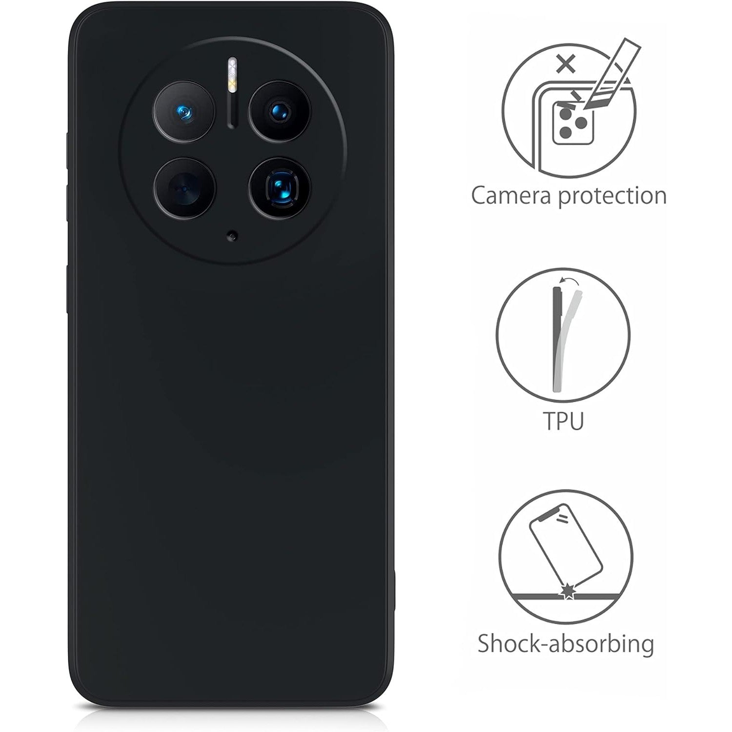 Husa de Protectie, Flippy, pentru Huawei Mate 50 Pro, Liquid Silicone, cu Microfibra pe Interior, Protectie Antisoc,