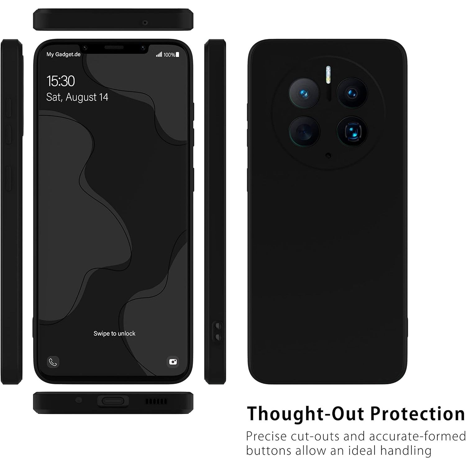 Husa de Protectie, Flippy, pentru Huawei Mate 50 Pro, Liquid Silicone, cu Microfibra pe Interior, Protectie Antisoc,