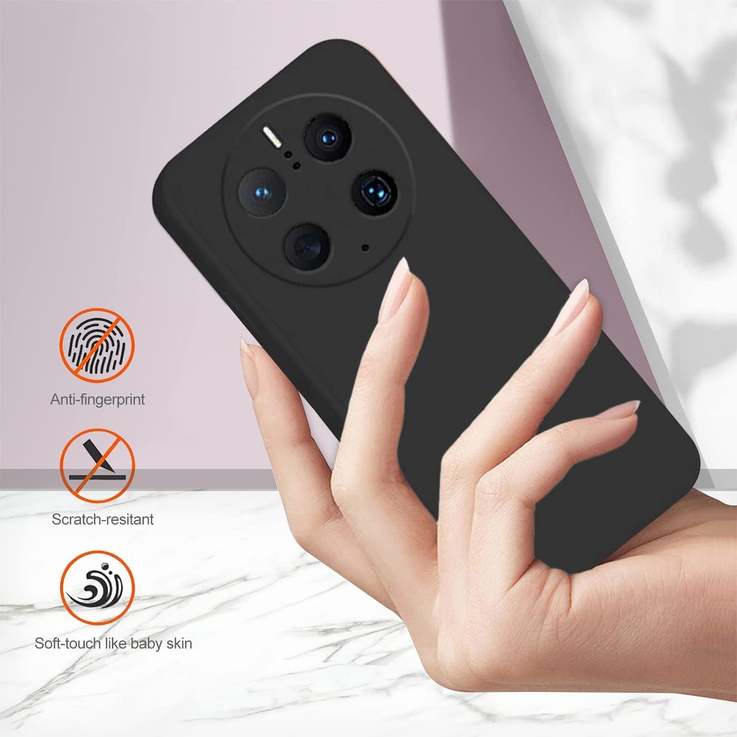 Husa de Protectie, Flippy, pentru Huawei Mate 50 Pro, Liquid Silicone, cu Microfibra pe Interior, Protectie Antisoc,
