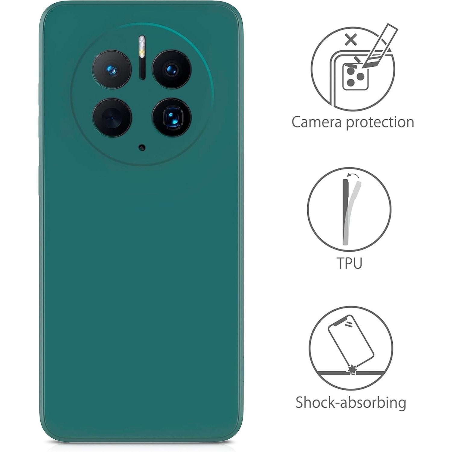 Husa de Protectie, Flippy, pentru Huawei Mate 50 Pro, Liquid Silicone, cu Microfibra pe Interior, Protectie Antisoc,
