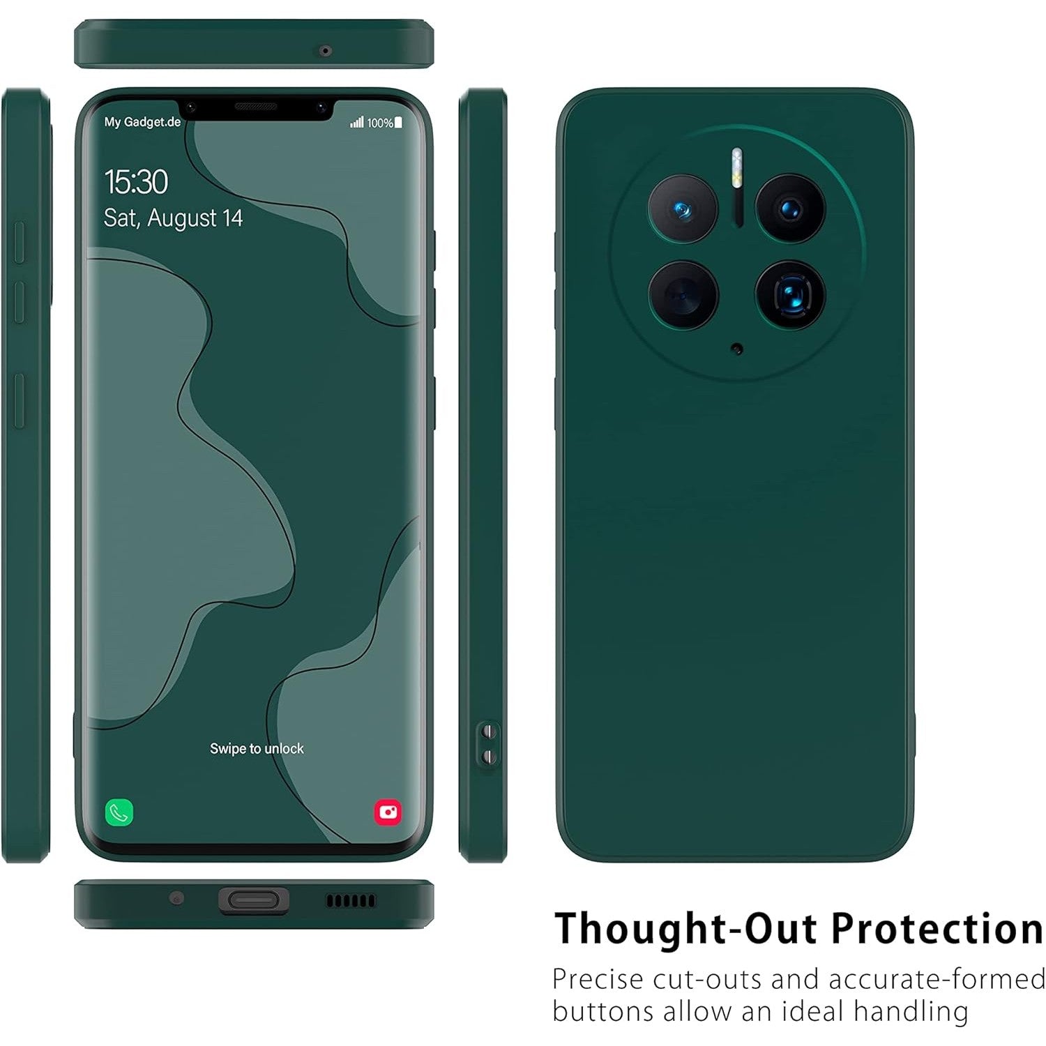Husa de Protectie, Flippy, pentru Huawei Mate 50 Pro, Liquid Silicone, cu Microfibra pe Interior, Protectie Antisoc,