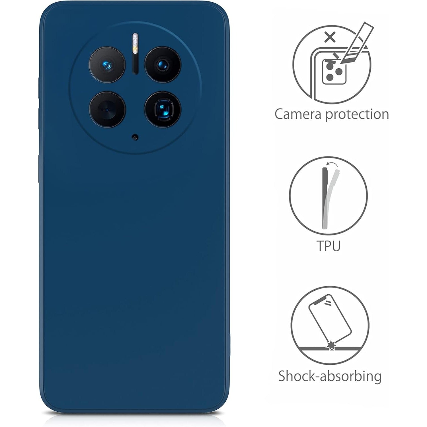 Husa de Protectie, Flippy, pentru Huawei Mate 50 Pro, Liquid Silicone, cu Microfibra pe Interior, Protectie Antisoc,
