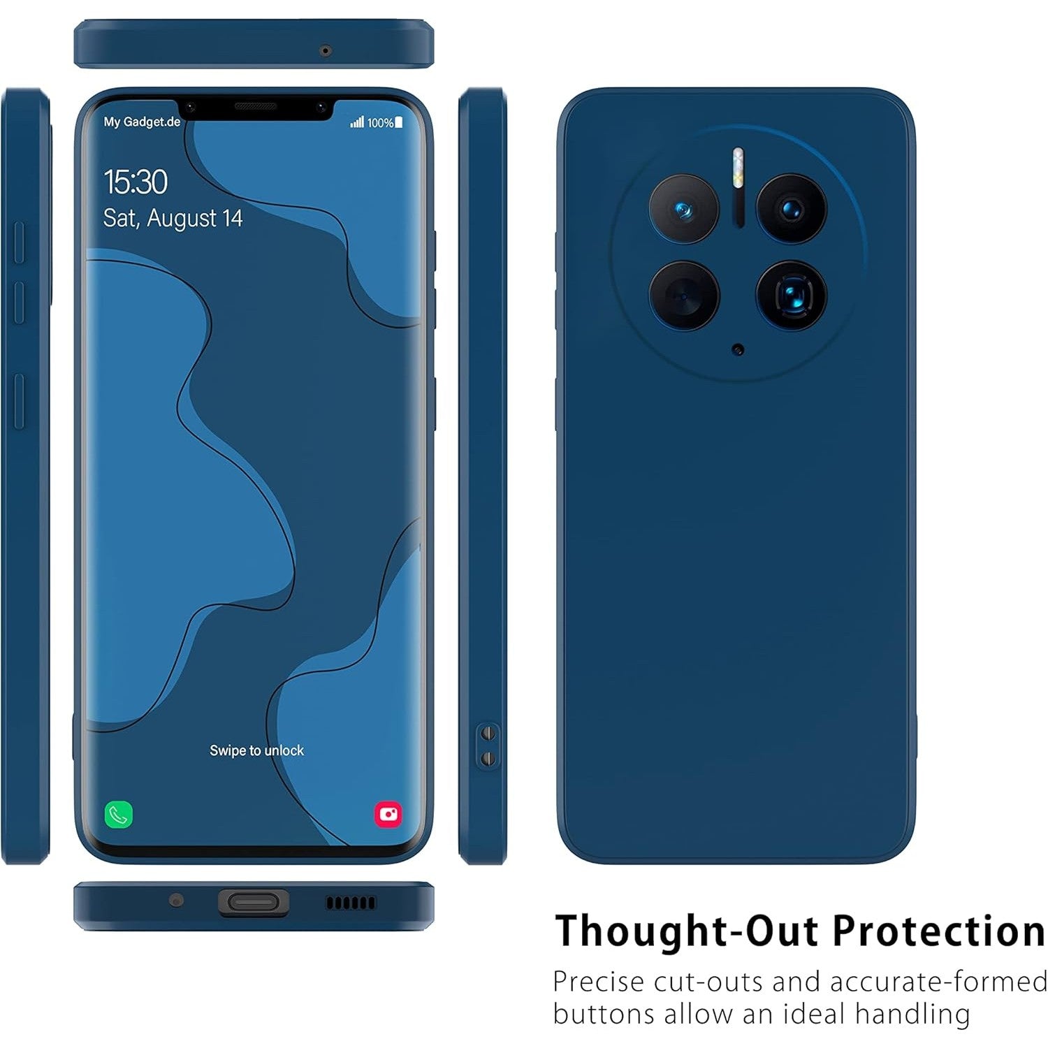 Husa de Protectie, Flippy, pentru Huawei Mate 50 Pro, Liquid Silicone, cu Microfibra pe Interior, Protectie Antisoc,
