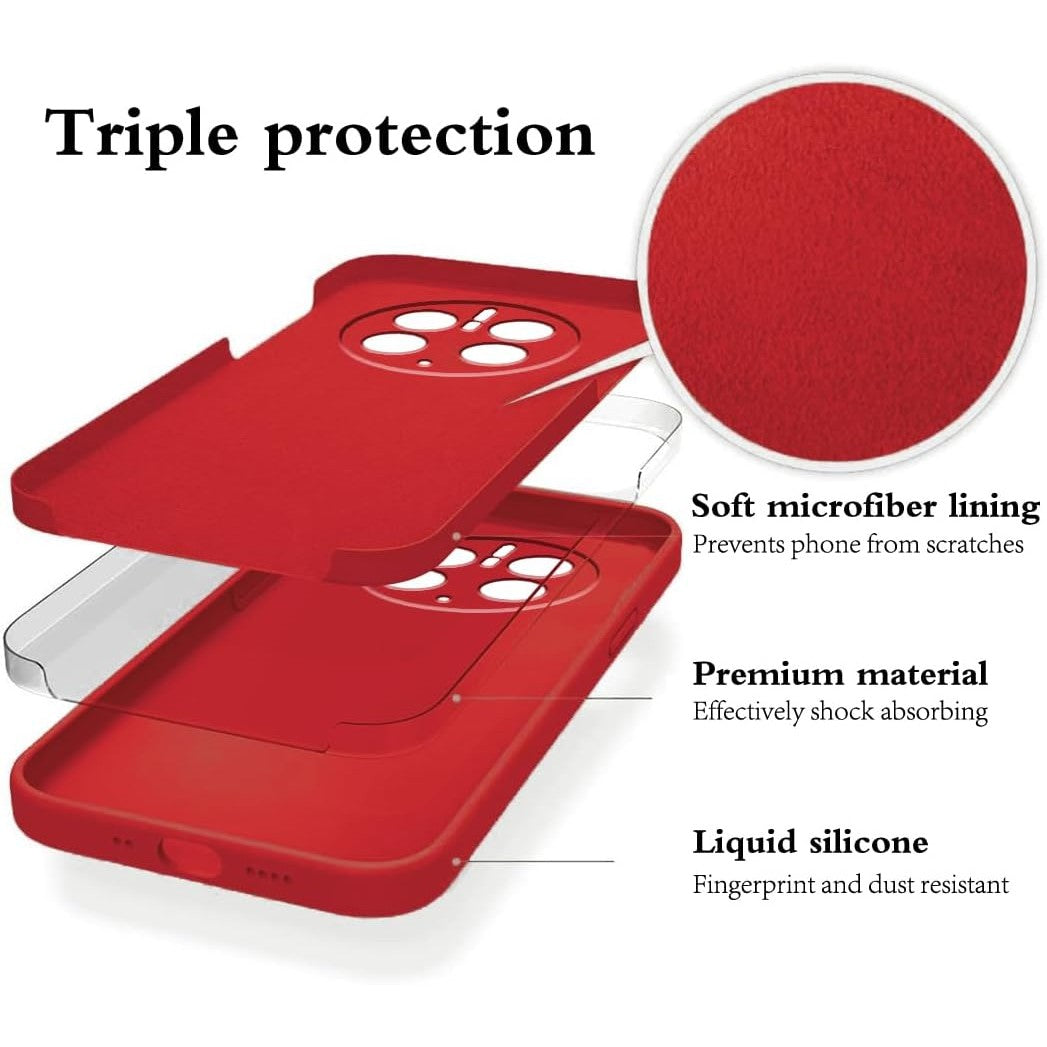 Husa de Protectie, Flippy, pentru Huawei Mate 50 Pro, Liquid Silicone, cu Microfibra pe Interior, Protectie Antisoc,