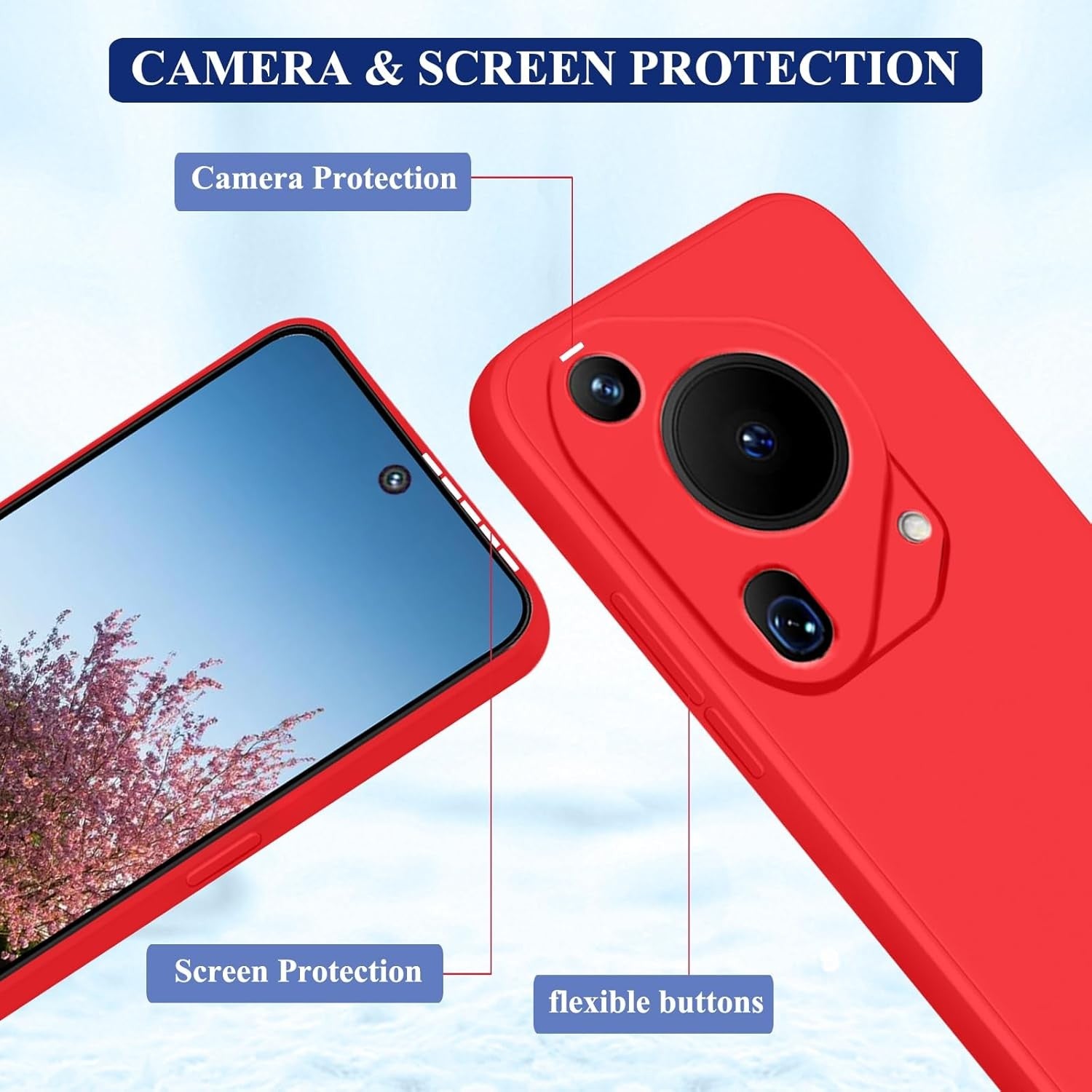 Husa de Protectie, Flippy, pentru Huawei Pura 70, Liquid Silicone, cu Microfibra pe Interior, Protectie Antisoc,
