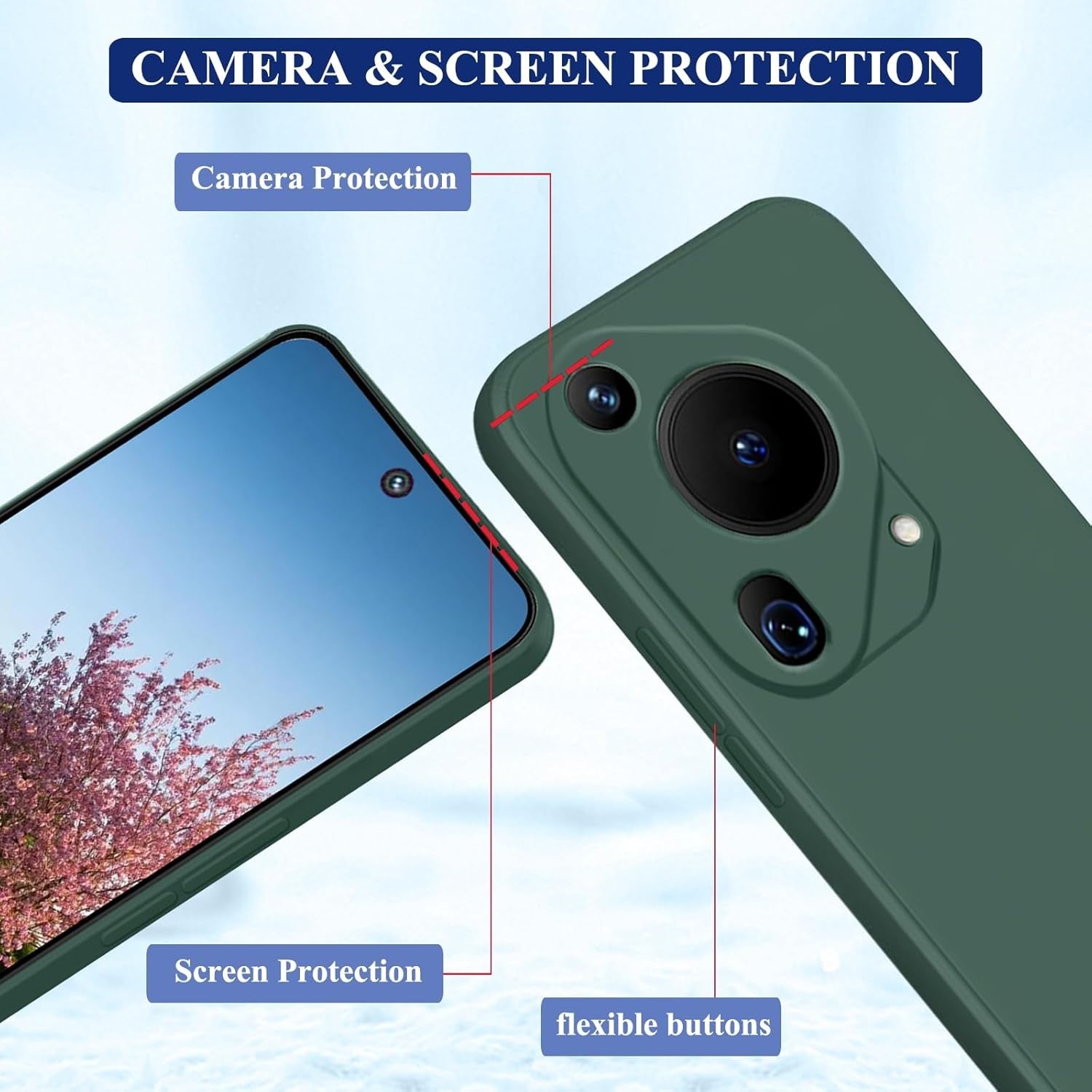 Husa de Protectie, Flippy, pentru Huawei Pura 70 Pro, Liquid Silicone, cu Microfibra pe Interior, Protectie Antisoc,