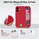 Husa de Protectie, Flippy, pentru iPhone 16 Plus, Liquid Silicone, cu Microfibra pe Interior, Protectie Antisoc,