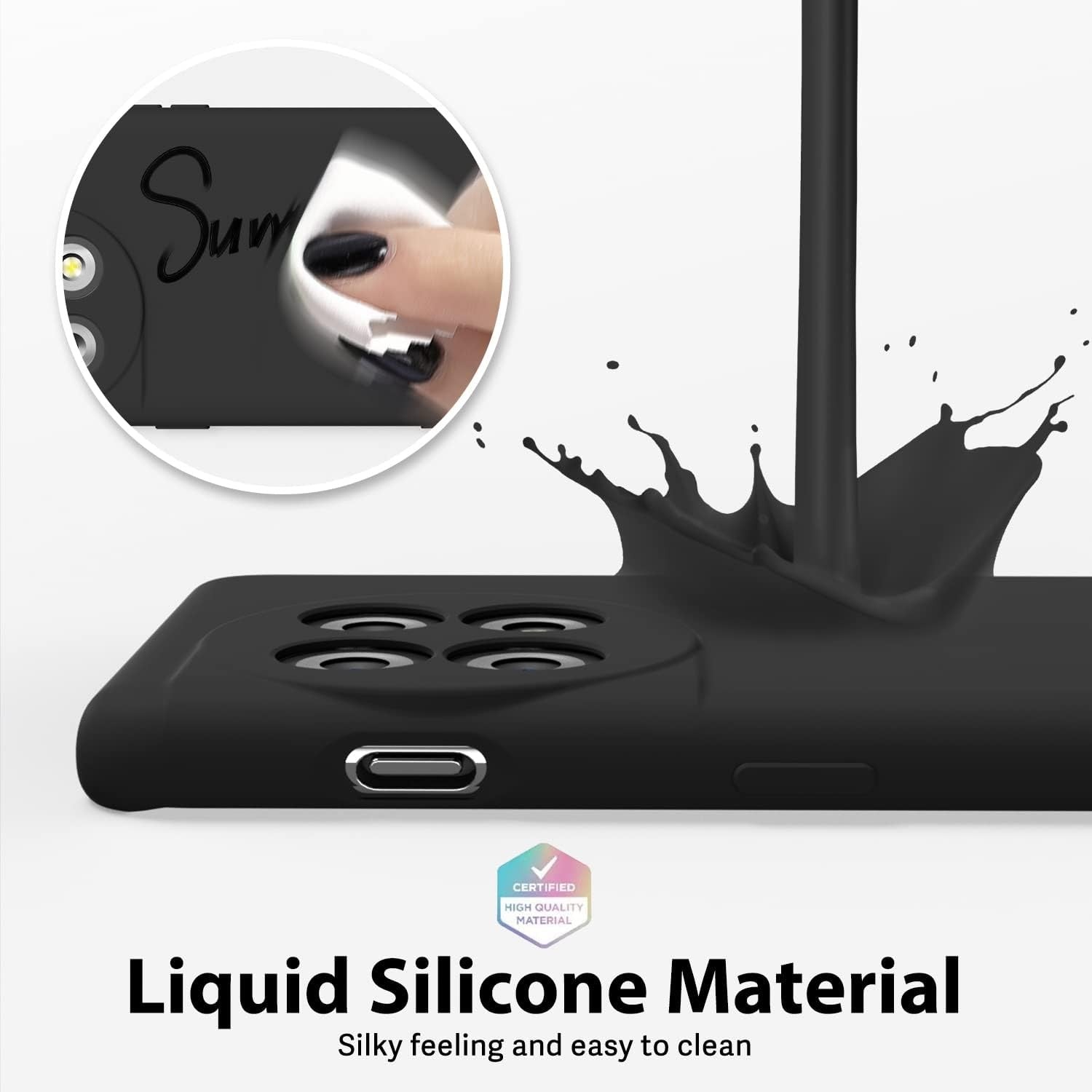 Husa de Protectie, Flippy, pentru OnePlus 11 5G, Liquid Silicone, cu Microfibra pe Interior, Protectie Antisoc,