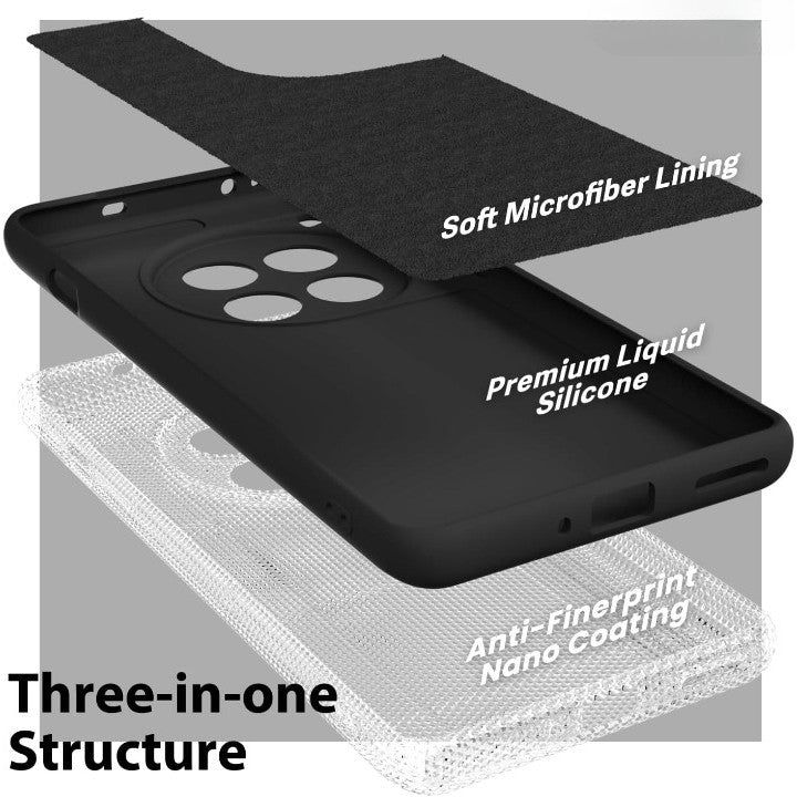 Husa de Protectie, Flippy, pentru OnePlus 12 5G, Liquid Silicone, cu Microfibra pe Interior, Protectie Antisoc,