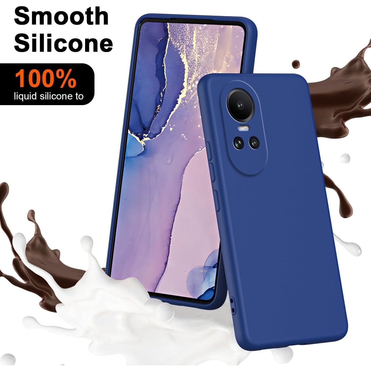 Husa de Protectie, Flippy, pentru Oppo Reno 10 Pro 5G, Liquid Silicone, cu Microfibra pe Interior, Protectie Antisoc,