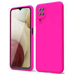 Husa de Protectie, Flippy, pentru Samsung A12, din Liquid Silicone, Flexibila, Fucshia