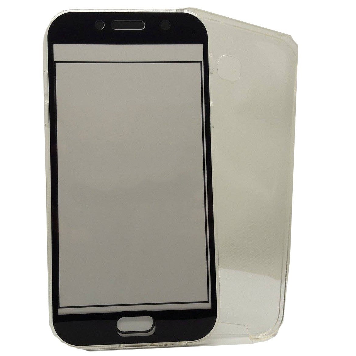 Husa de protectie Flippy® pentru Samsung A7 2017 Full Tpu 360 V2 Transparent cu margini negre