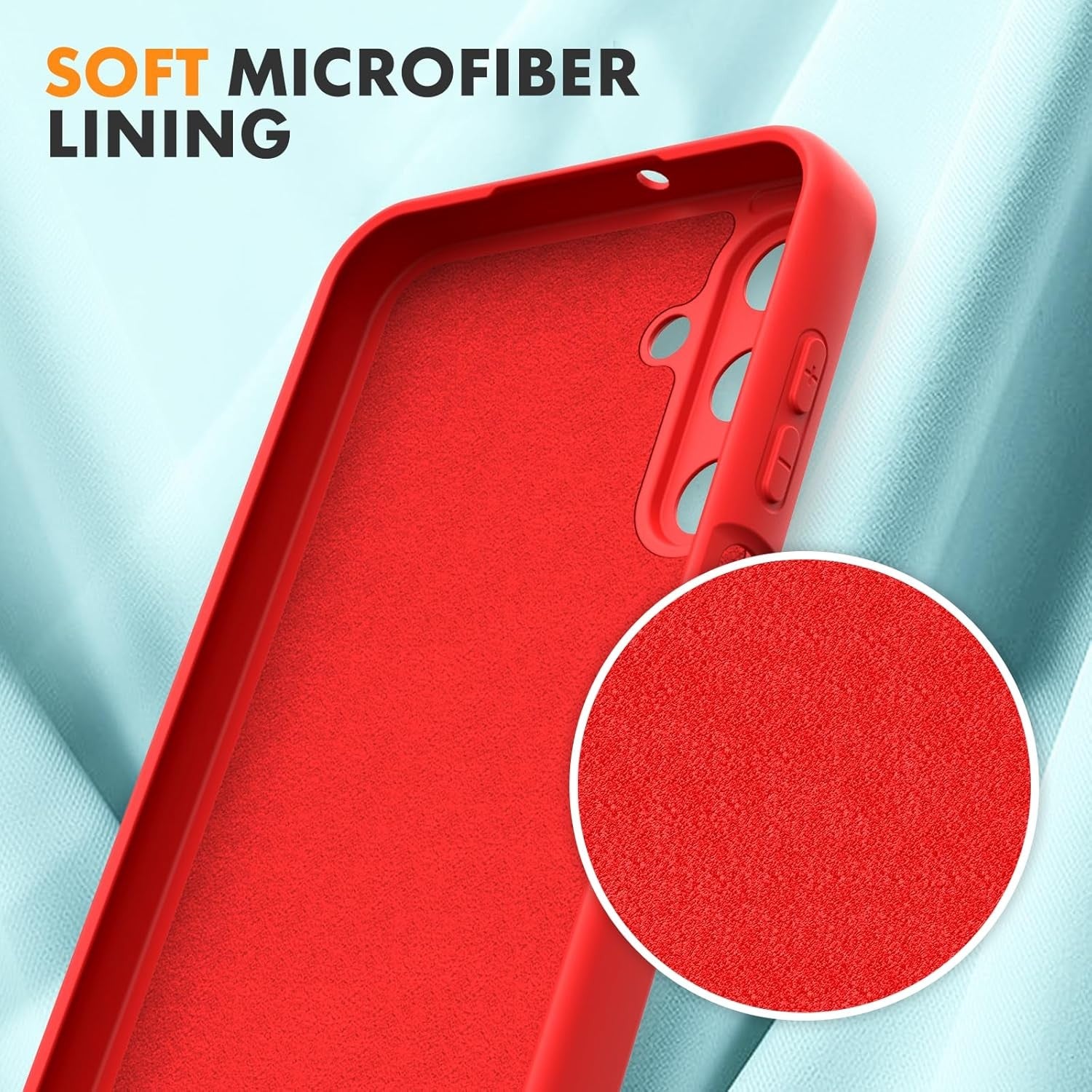 Husa de Protectie, Flippy, pentru Samsung Galaxy A15, Liquid Silicone, cu Microfibra pe Interior, Protectie Antisoc,
