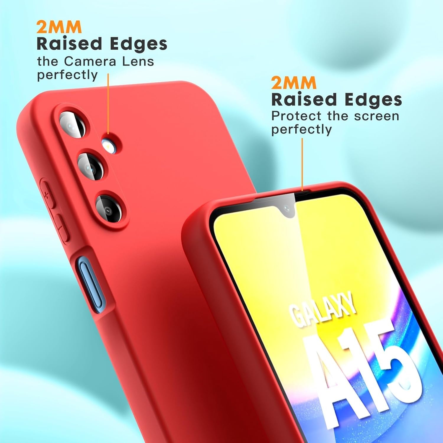 Husa de Protectie, Flippy, pentru Samsung Galaxy A15, Liquid Silicone, cu Microfibra pe Interior, Protectie Antisoc,