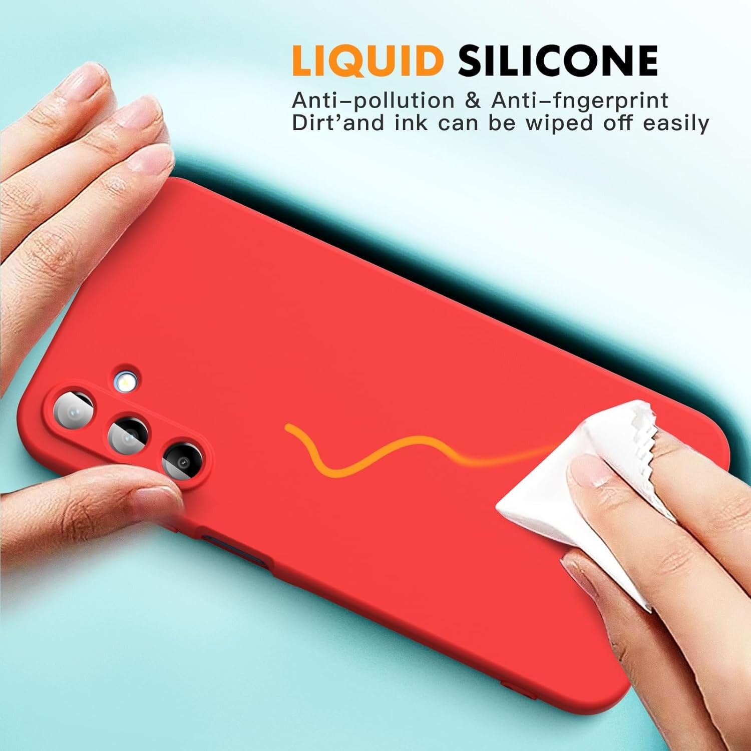 Husa de Protectie, Flippy, pentru Samsung Galaxy A15, Liquid Silicone, cu Microfibra pe Interior, Protectie Antisoc,
