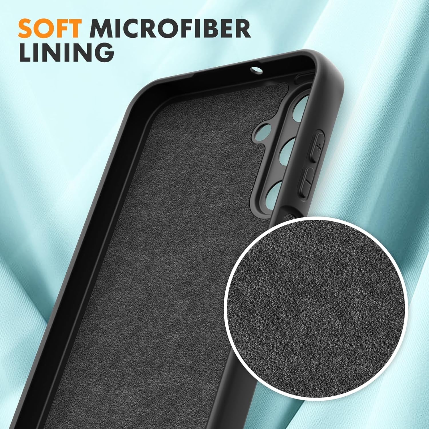 Husa de Protectie, Flippy, pentru Samsung Galaxy A15, Liquid Silicone, cu Microfibra pe Interior, Protectie Antisoc,