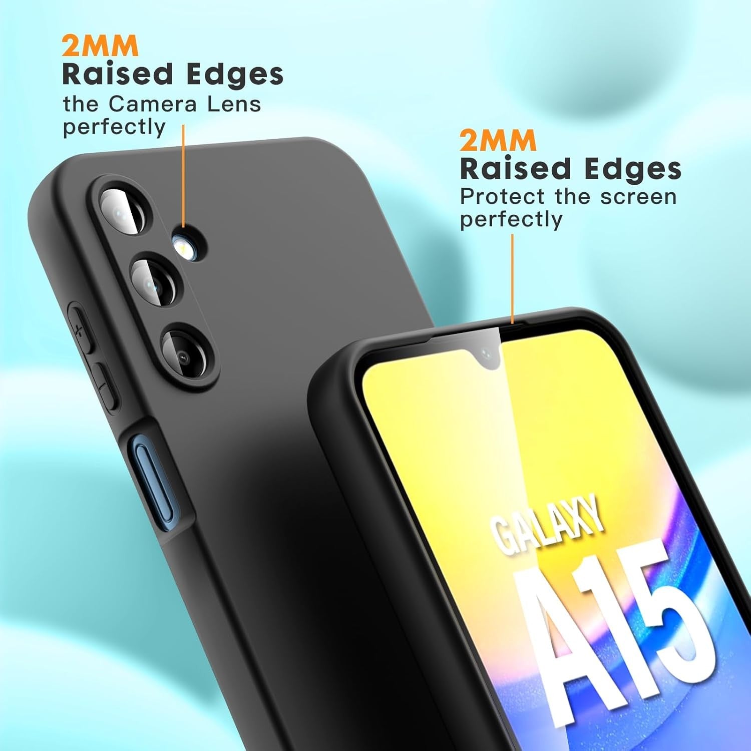 Husa de Protectie, Flippy, pentru Samsung Galaxy A15, Liquid Silicone, cu Microfibra pe Interior, Protectie Antisoc,