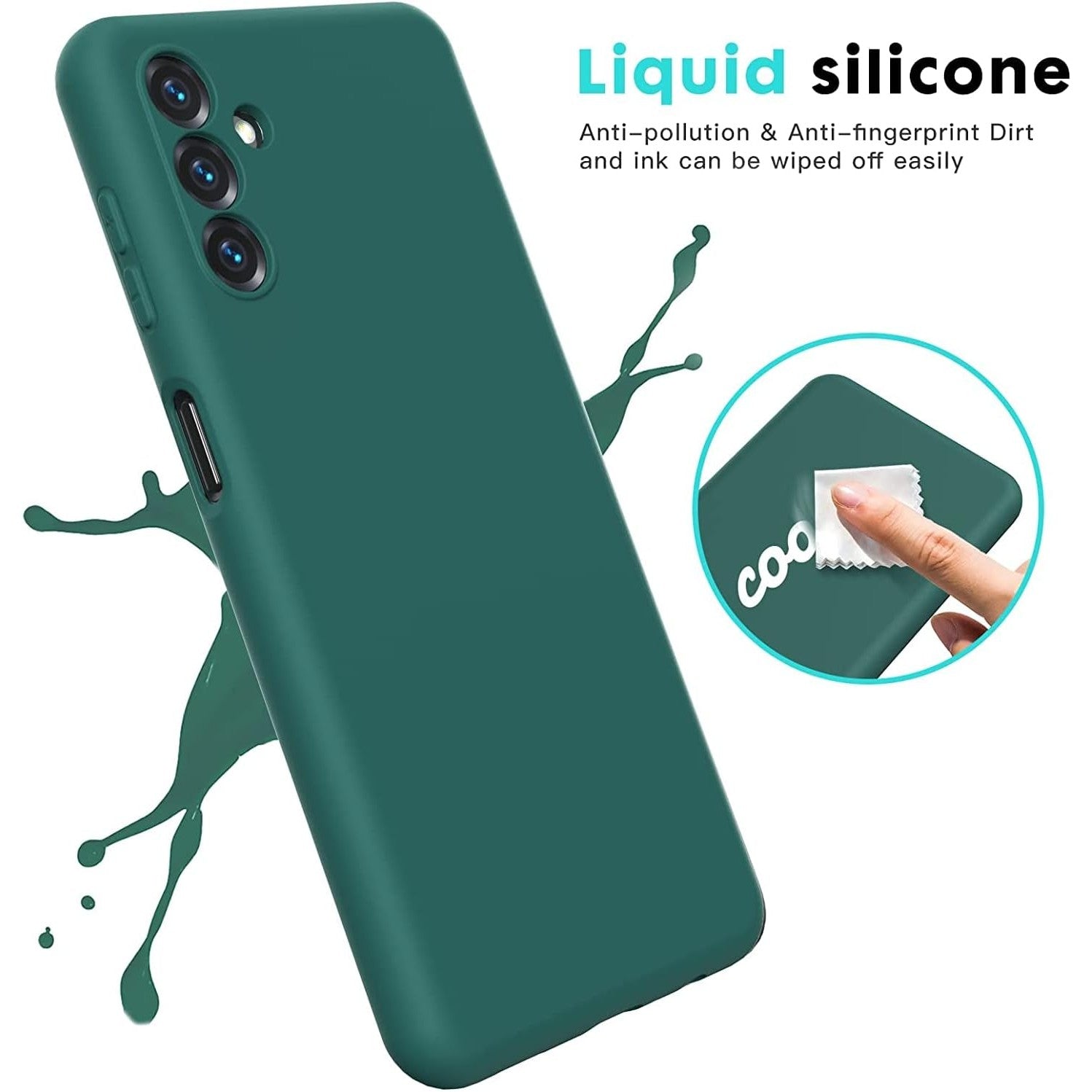Husa de Protectie, Flippy, pentru Samsung Galaxy A35, Liquid Silicone, cu Microfibra pe Interior, Protectie Antisoc,
