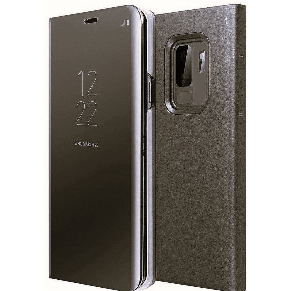 Husa de Protectie, Flippy, pentru Samsung Galaxy A50, Capac Oglinda, din Plastic, Negru