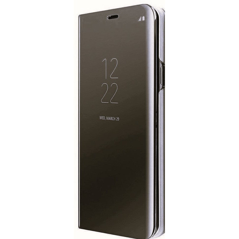 Husa de Protectie, Flippy, pentru Samsung Galaxy A70, Capac Oglinda, din Plastic, Negru