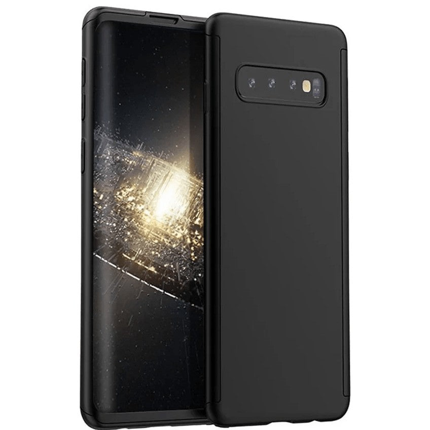 Husa de Protectie, Flippy, pentru Samsung Galaxy A70, cu Acoperire Completa 360, cu Folie de Protectie, Plastic, Negru