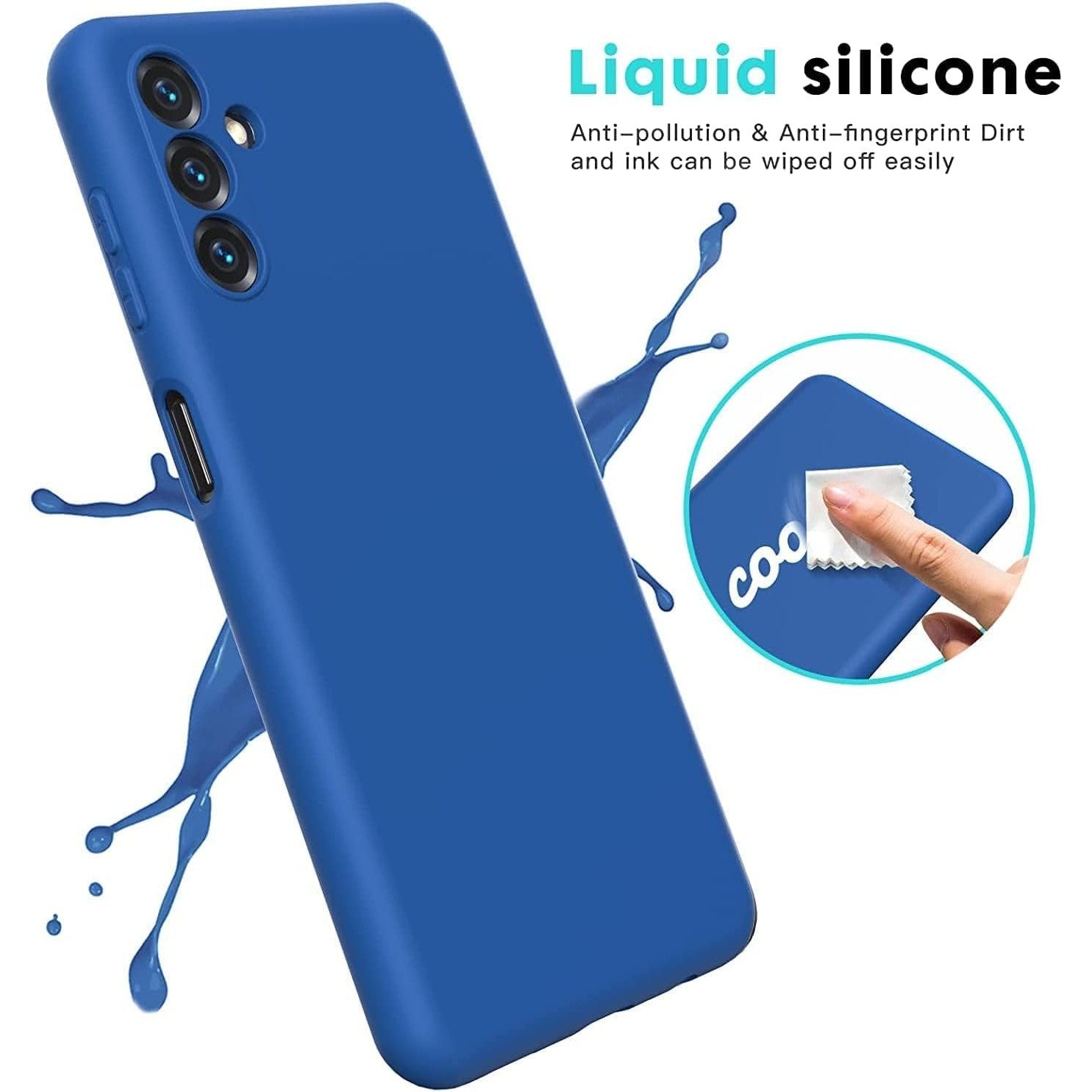 Husa de Protectie, Flippy, pentru Samsung Galaxy S23 FE, Liquid Silicone, cu Microfibra pe Interior, Protectie Antisoc,