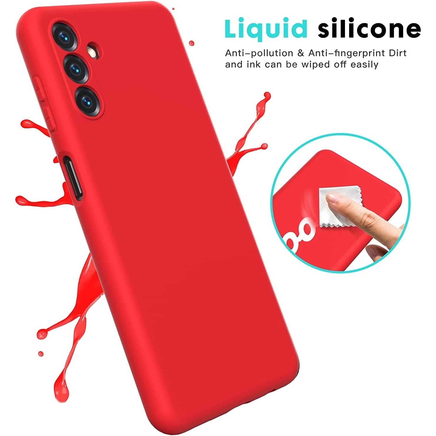 Husa de Protectie, Flippy, pentru Samsung Galaxy S23 FE, Liquid Silicone, cu Microfibra pe Interior, Protectie Antisoc,