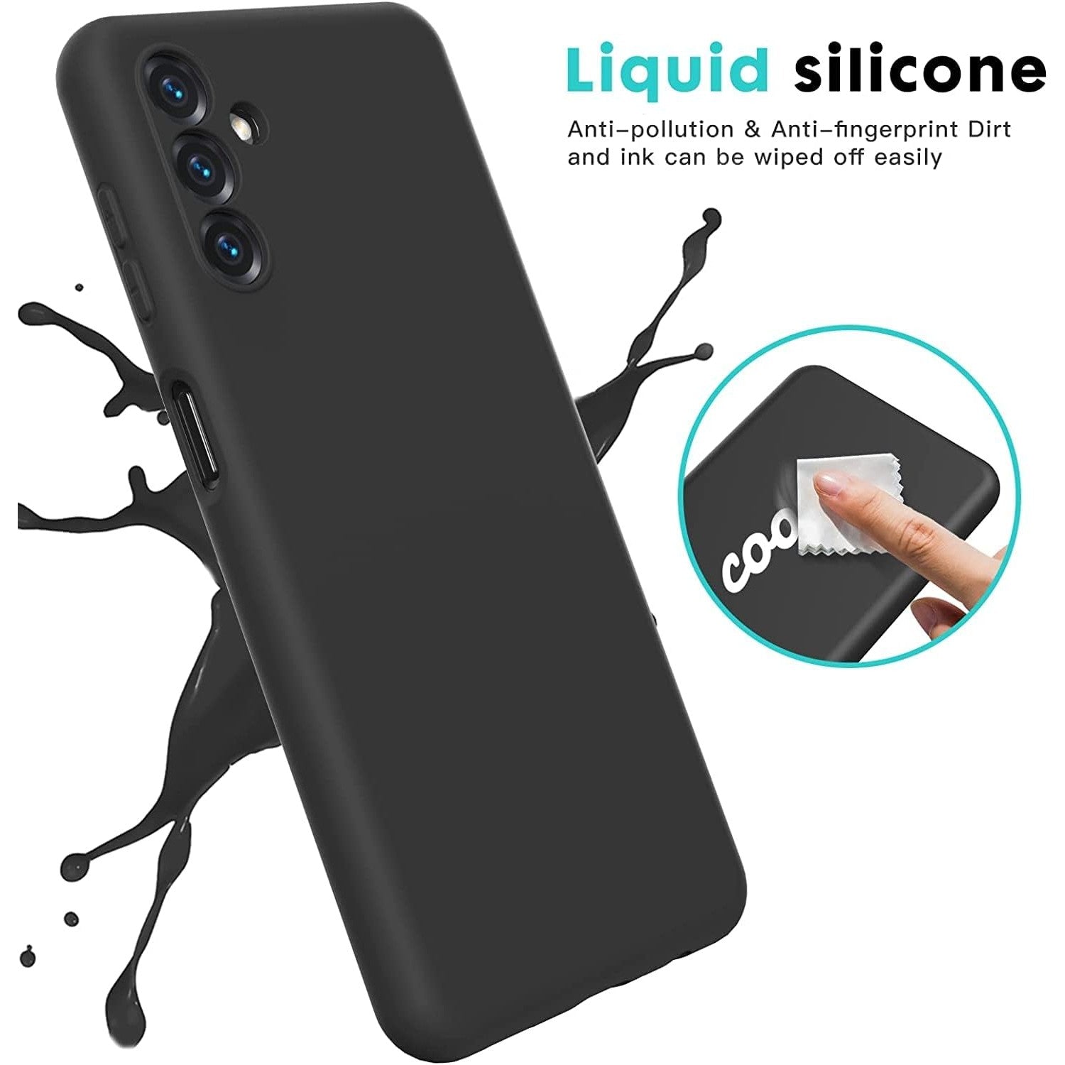 Husa de Protectie, Flippy, pentru Samsung Galaxy S24 FE, Liquid Silicone, cu Microfibra pe Interior, Protectie Antisoc,