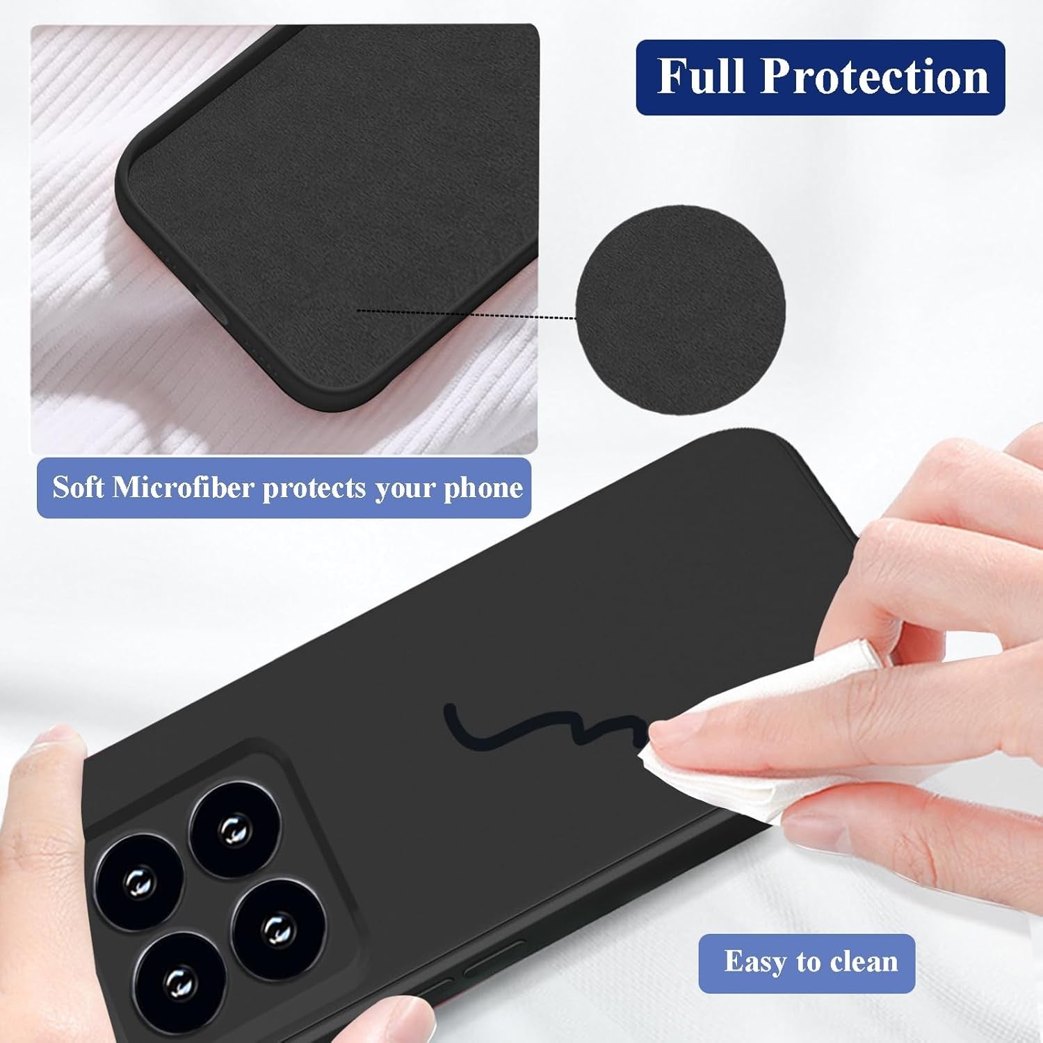 Husa de Protectie, Flippy, pentru Xiaomi 14, Liquid Silicone, cu Microfibra pe Interior, Protectie Antisoc, Compatibil