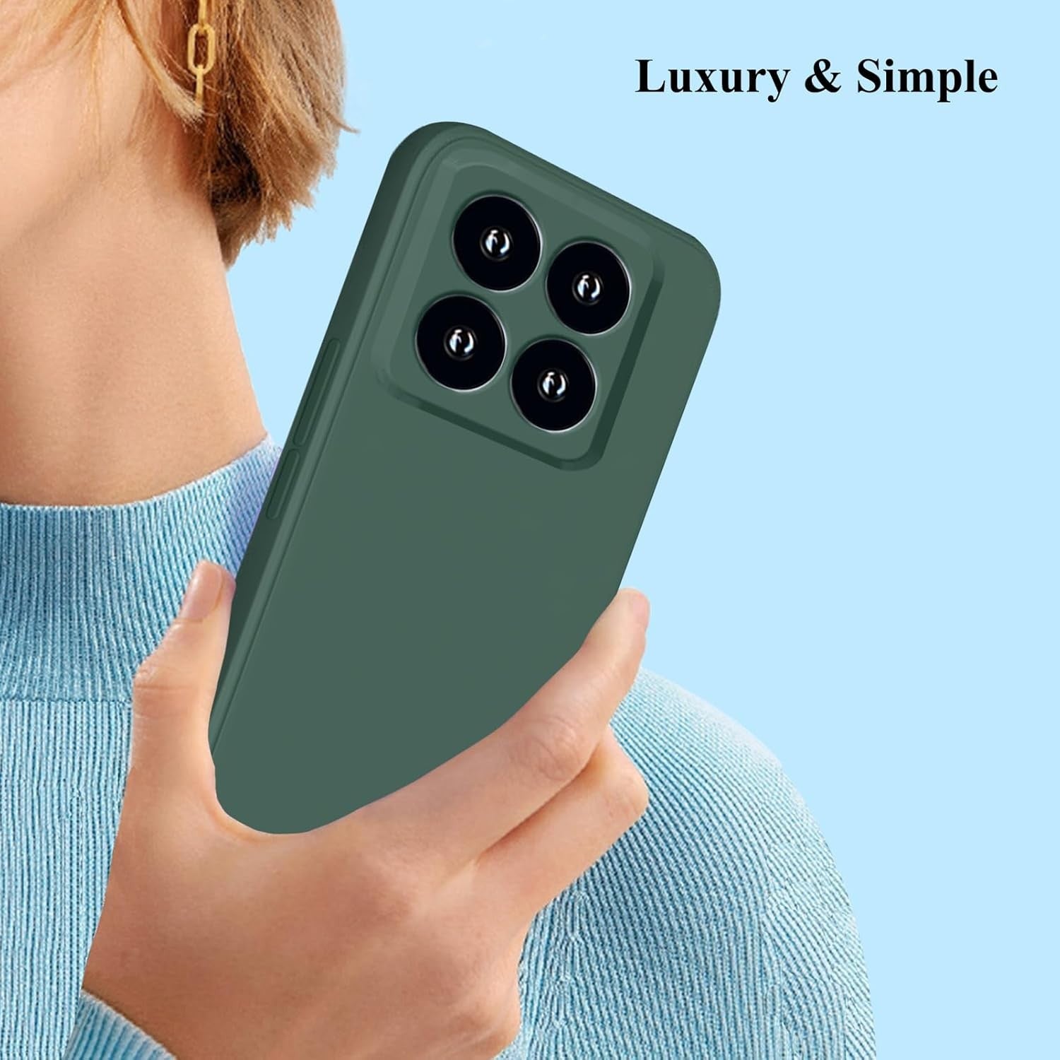 Husa de Protectie, Flippy, pentru Xiaomi 14, Liquid Silicone, cu Microfibra pe Interior, Protectie Antisoc, Compatibil