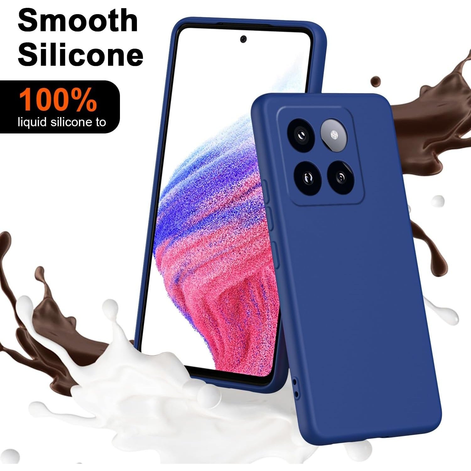 Husa de Protectie, Flippy, pentru Xiaomi 14, Liquid Silicone, cu Microfibra pe Interior, Protectie Antisoc, Compatibil