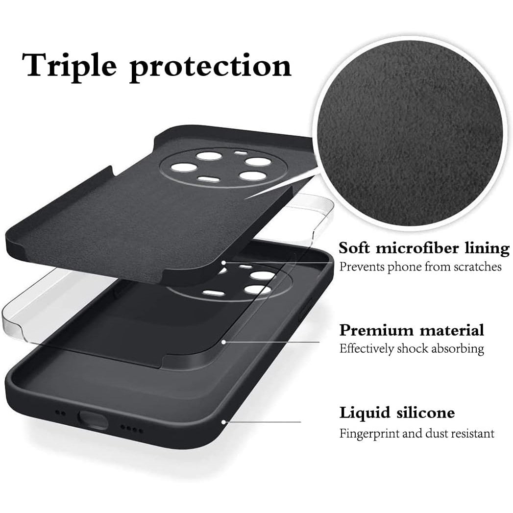 Husa de Protectie, Flippy, pentru Xiaomi 14 Ultra, Liquid Silicone, cu Microfibra pe Interior, Protectie Antisoc,