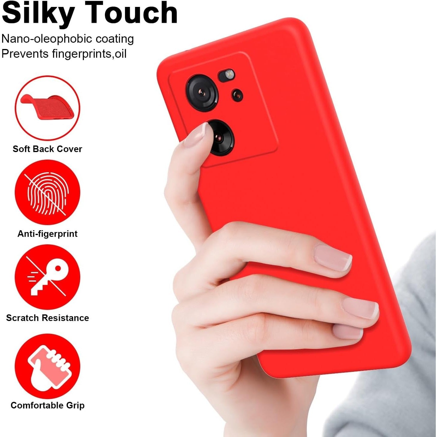 Husa de Protectie, Flippy, pentru Xiaomi Redmi 13T, Liquid Silicone, cu Microfibra pe Interior, Protectie Antisoc,