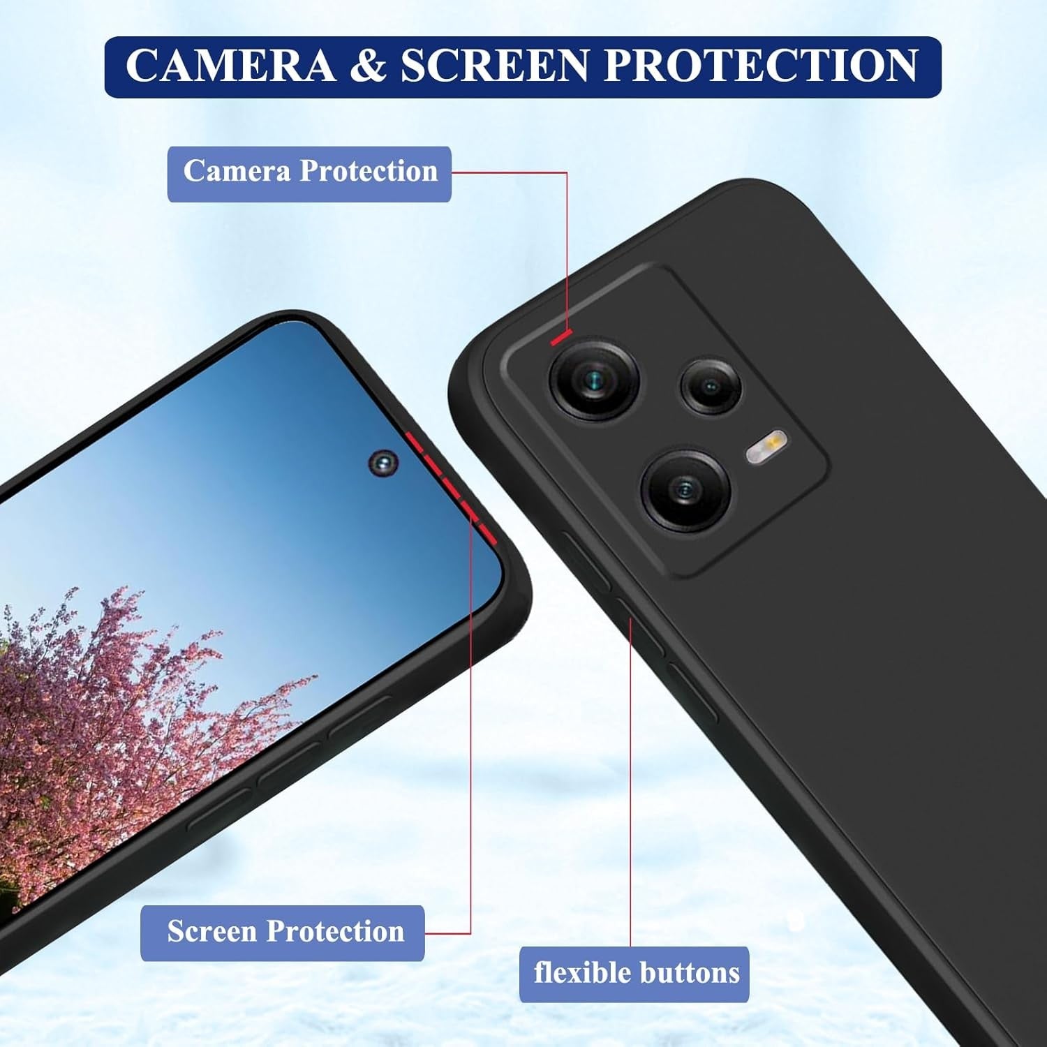 Husa de Protectie, Flippy, pentru Xiaomi Redmi Note 12 Pro 5G, Liquid Silicone, cu Microfibra pe Interior, Protectie