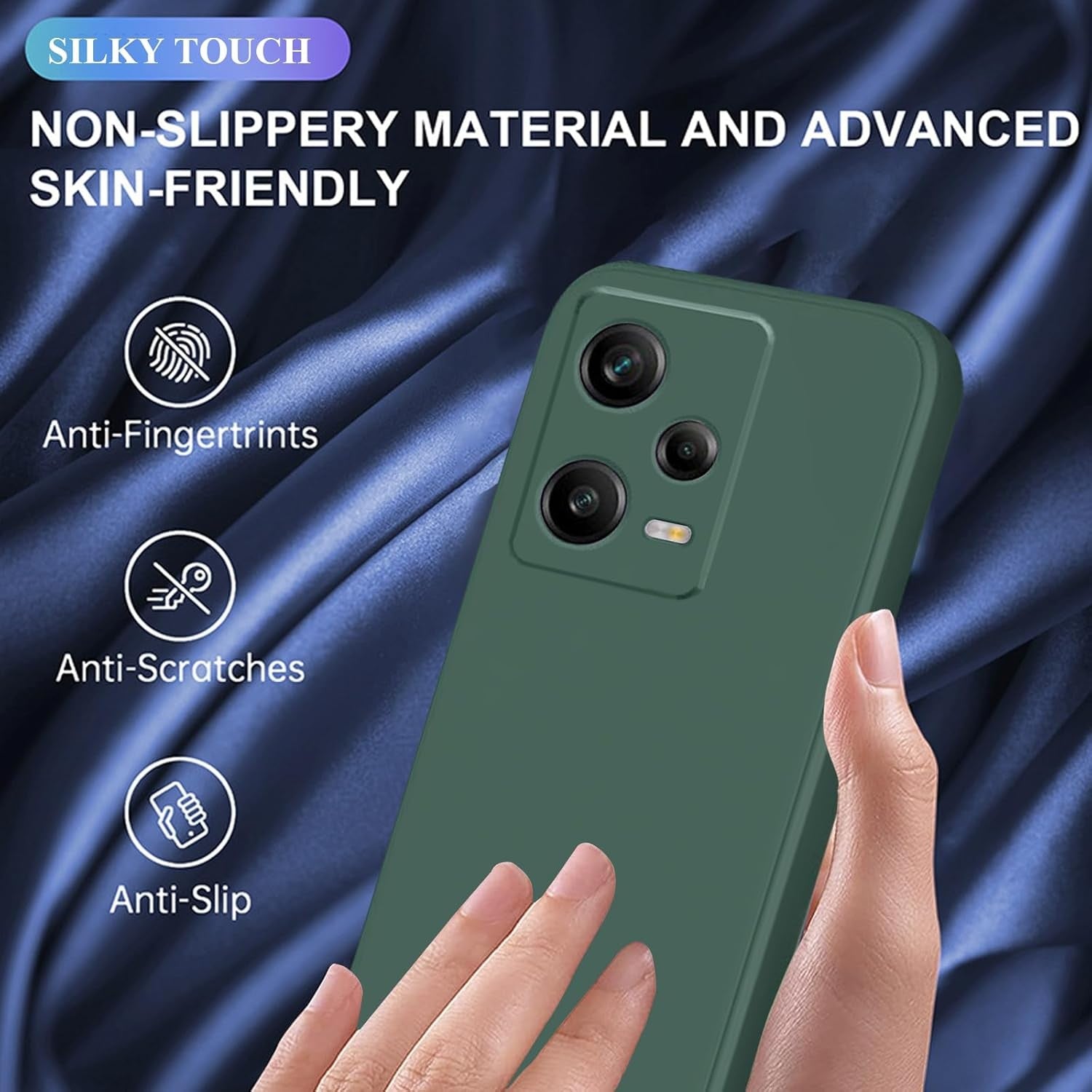 Husa de Protectie, Flippy, pentru Xiaomi Redmi Note 12 Pro 5G, Liquid Silicone, cu Microfibra pe Interior, Protectie