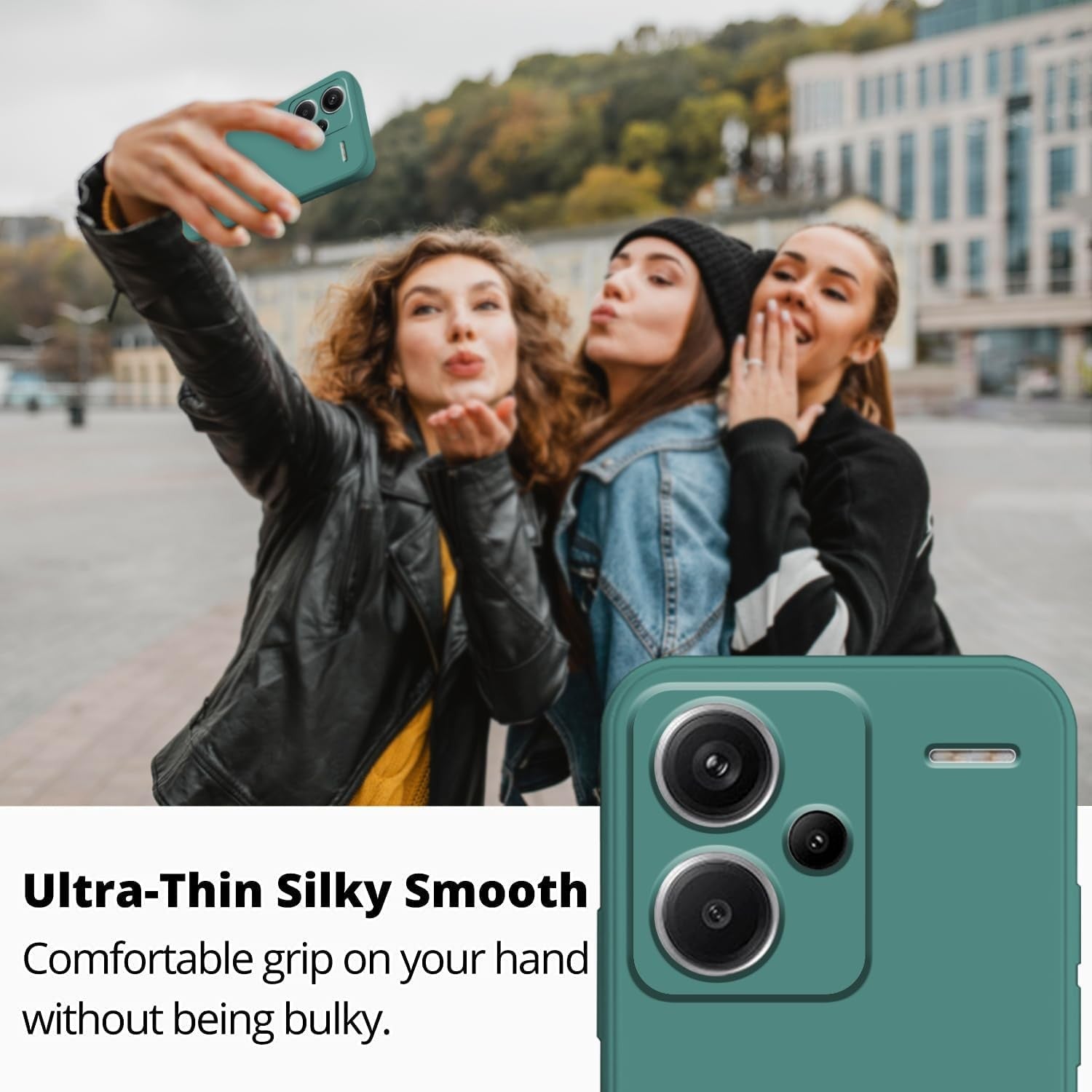 Husa de Protectie, Flippy, pentru Xiaomi Redmi Note 13 Pro Plus 5G, Liquid Silicone, cu Microfibra pe Interior,