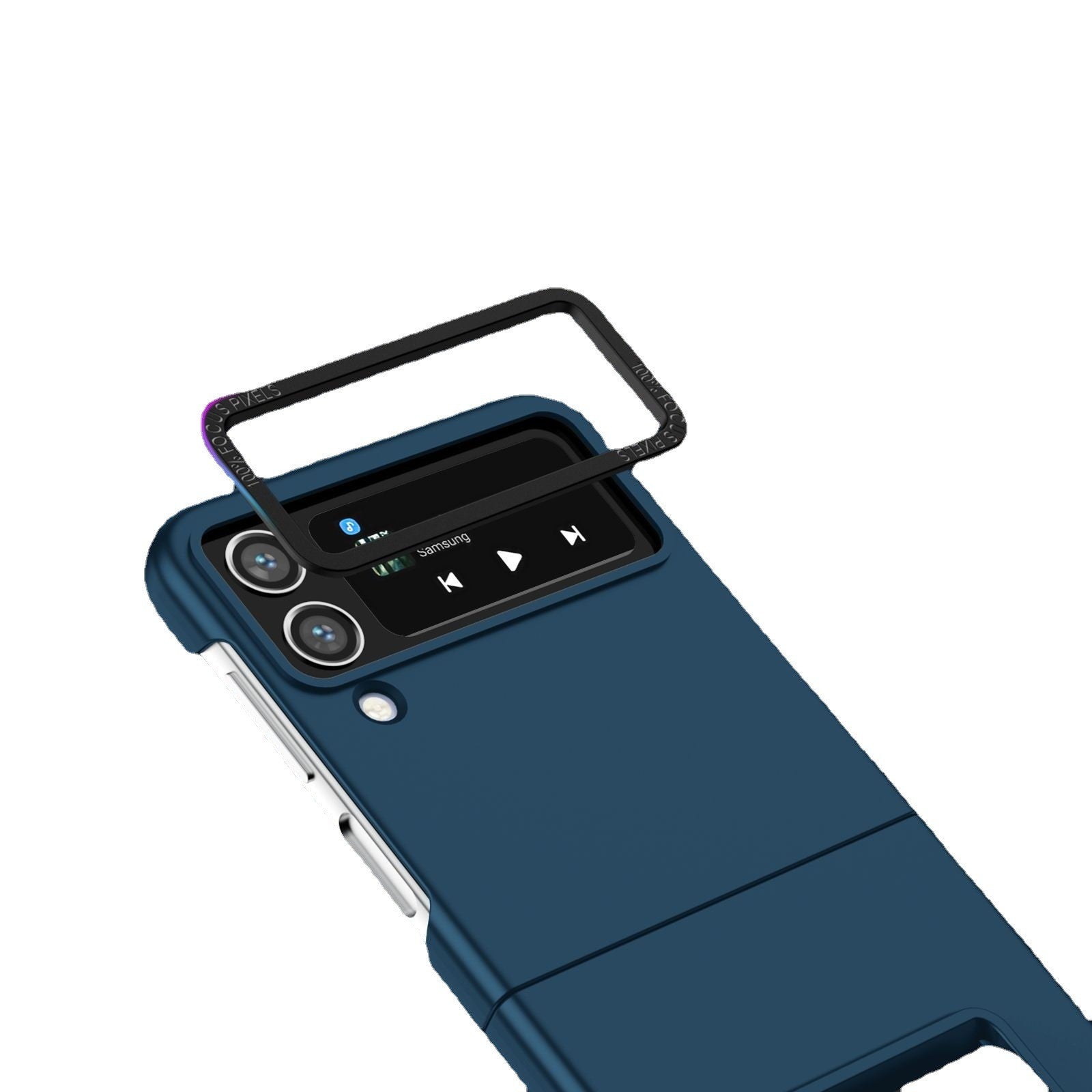 Husa de protectie Flippy, Pliere Tridimensionala, Multifunctionala, PC, pentru Samsung Galaxy Z Flip 3 , Albastru