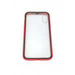 Husa de protectie Magnetic 360, Folie sticla inclusa, pentru Apple iPhone X, Rosu