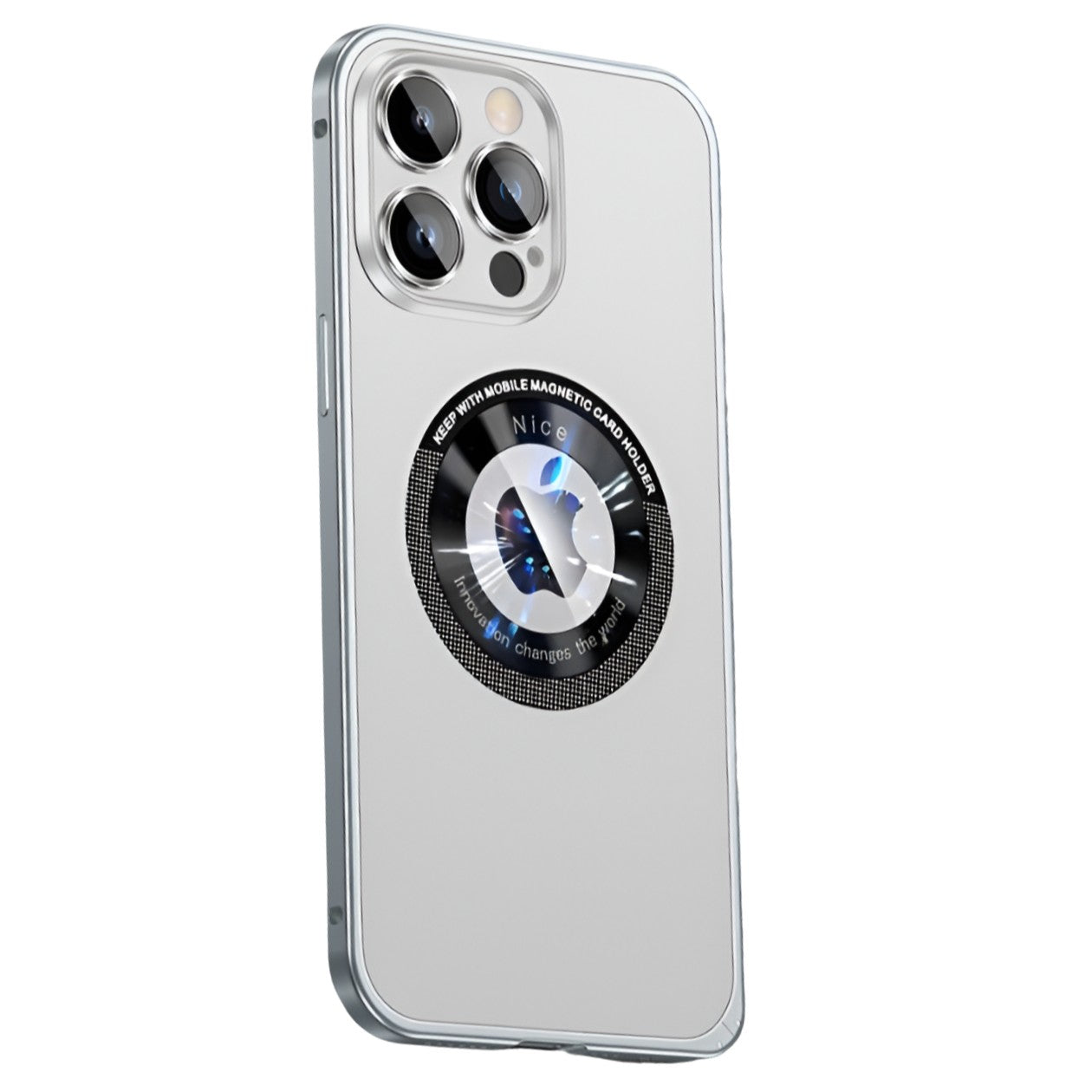 Husa de Protectie MagSafe Compatibila cu iPhone 15 Pro Max, Flippy, Carcasa din Metal, Incarcare Wireless, Acoperire