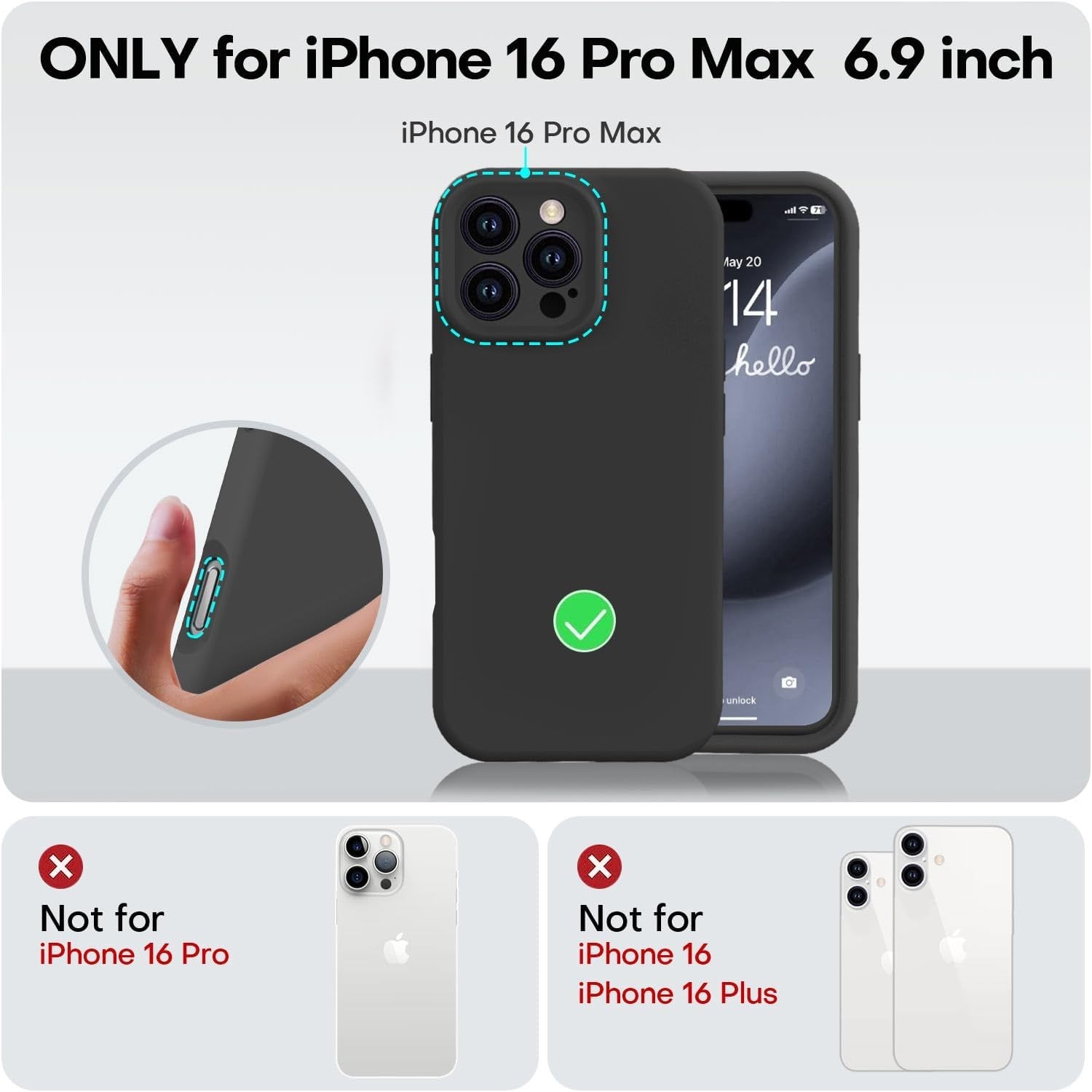 Husa de Protectie Matte TPU, Flippy, pentru Apple iPhone 16 Pro Max, Protectie Camera, Antisoc, Antizgariere,