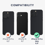 Husa de Protectie Matte TPU, Flippy, pentru Apple iPhone 16 Pro Max, Protectie Camera, Antisoc, Antizgariere,