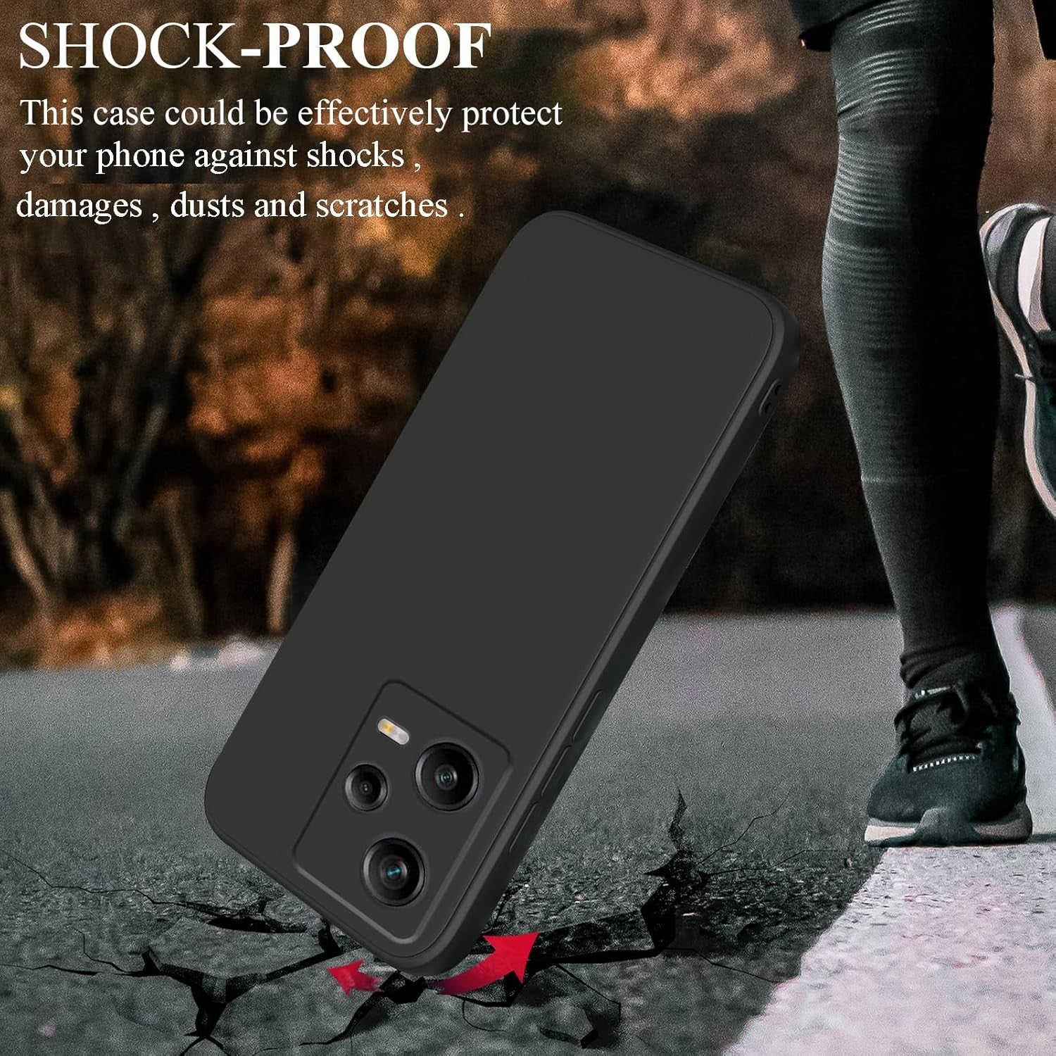 Husa de Protectie Matte TPU, Flippy, pentru Xiaomi Redmi 12 Pro, Protectie Camera, Antisoc, Antizgariere,