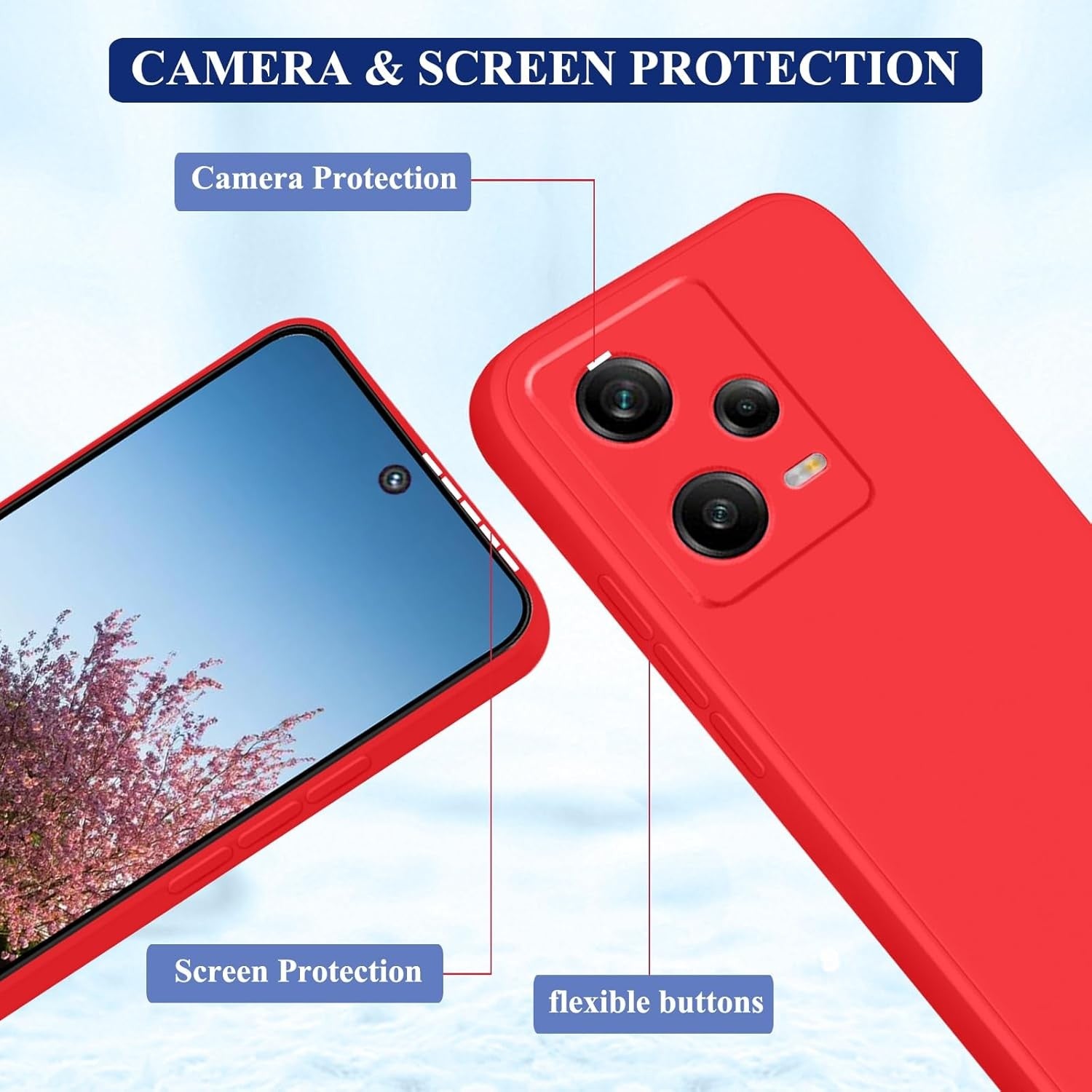 Husa de Protectie Matte TPU, Flippy, pentru Xiaomi Redmi 12 Pro, Protectie Camera, Antisoc, Antizgariere,