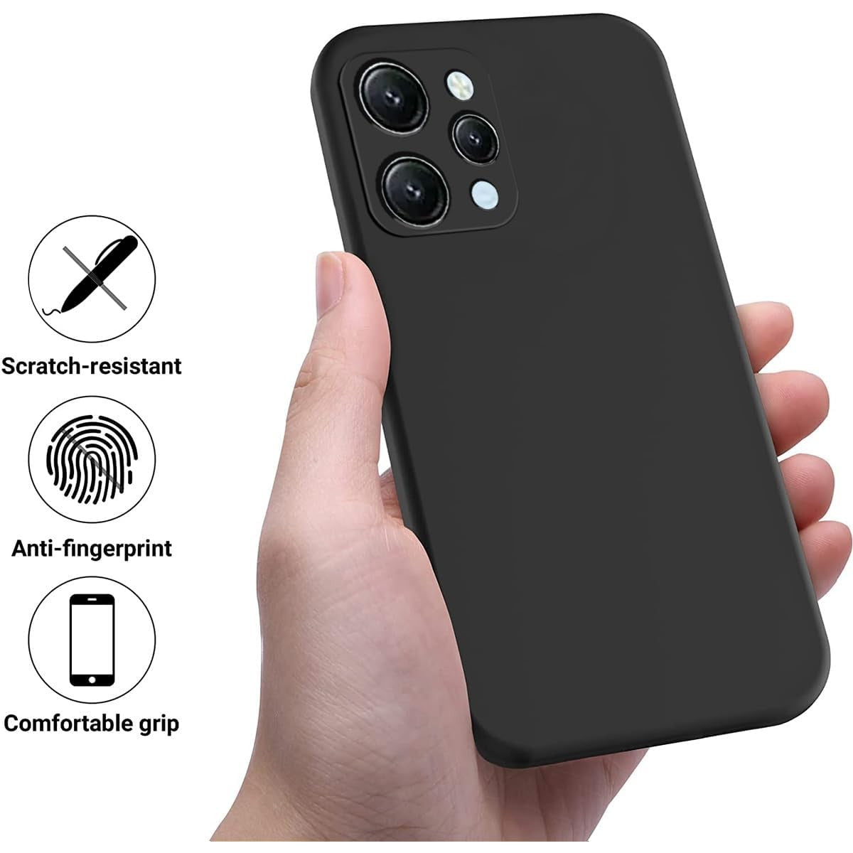 Husa de Protectie Matte TPU, Flippy, pentru Xiaomi Redmi 12 Pro, Protectie Camera, Antisoc, Antizgariere,