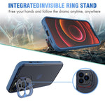 Husa de Protectie, Flippy, Bracket Series, pentru Apple iPhone 14 Plus, cu Suport si Protectie Camera, Albastru