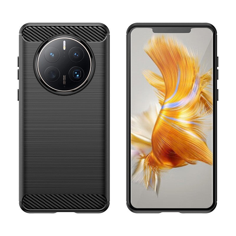 Husa de Protectie pentru Huawei Mate 50 Pro, Flippy, Protectie 360, din TPU cu element de Carbon, Anti Alunecare, 1.8