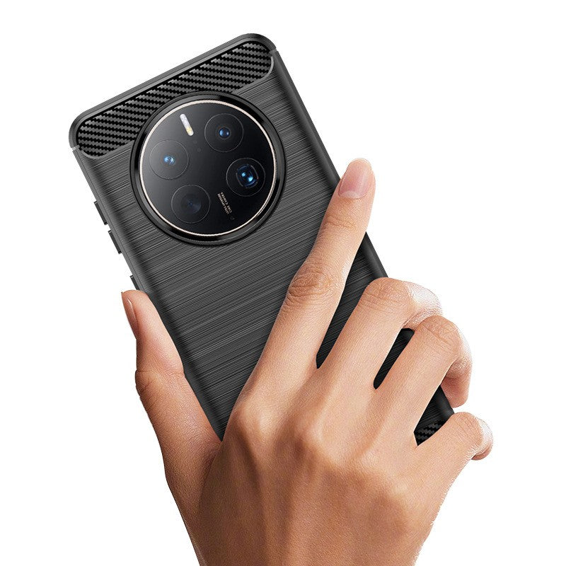 Husa de Protectie pentru Huawei Mate 50 Pro, Flippy, Protectie 360, din TPU cu element de Carbon, Anti Alunecare, 1.8